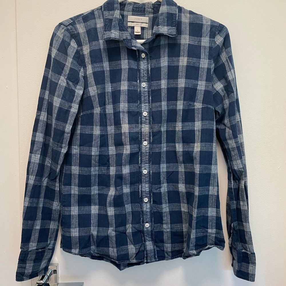 J. Crew Blue Casual Button Down Shirt